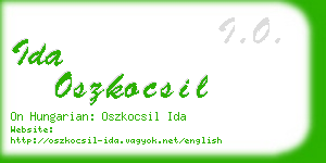 ida oszkocsil business card